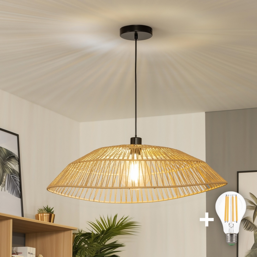 Brilagi - LED luster na kabelu CERIA BOHO 1xE27/40W/230V Ø 70 cm smeđi