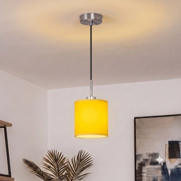 Brilagi - LED luster na kabelu NUBILA 1xE27/60W/230V pr. 14 cm crna/žuta