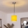 Brilagi - LED luster na kabelu NUBILA 1xE27/60W/230V pr. 14 cm crna/žuta