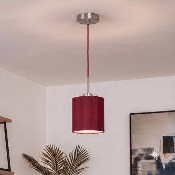 Brilagi - LED luster na kabelu NUBILA 1xE27/60W/230V Ø 14 cm pompejska crvena