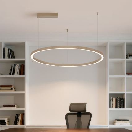 Brilagi - LED luster s mogućnošću prigušivanja na sajli PORTOFINO LED/60W/230V 3000-6000K Ø 80 cm bež + s daljinskim upravljačem