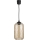 Brilagi - LED luster na kabelu RETRO GLASS 1xE27/60W/230V pr. 14 cm crna/dimljeno-smeđa