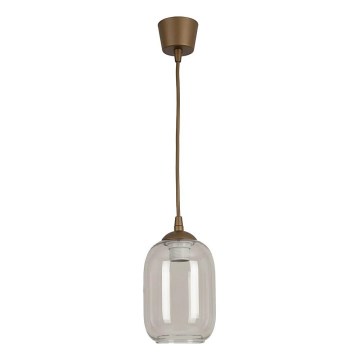 Brilagi - LED luster na kabelu RETRO GLASS 1xE27/60W/230V promjer 14 cm smeđa/zadimljeno siva