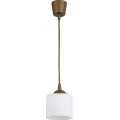 Brilagi - LED luster na kabelu RETRO GLASS 1xE27/60W/230V Ø 10 cm smeđa/bijela