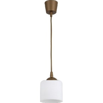 Brilagi - LED luster na kabelu RETRO GLASS 1xE27/60W/230V Ø 10 cm smeđa/bijela