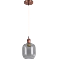 Brilagi - LED luster na kabelu RETRO GLASS 1xE27/60W/230V Ø 14 cm bakrena/zadimljeno-siva