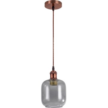 Brilagi - LED luster na kabelu RETRO GLASS 1xE27/60W/230V Ø 14 cm bakrena/zadimljeno-siva