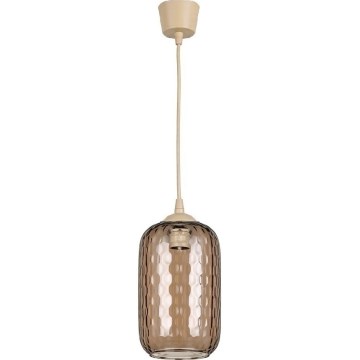 Brilagi - LED luster na kabelu RETRO GLASS 1xE27/60W/230V Ø 14 cm bež/dimno-smeđa
