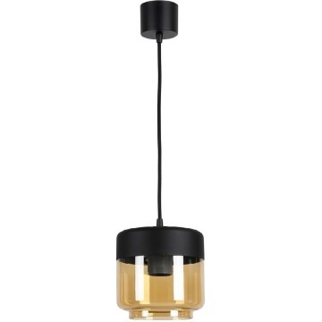Brilagi - LED luster na kabelu RETRO GLASS 1xE27/60W/230V Ø 14 cm crna/dimljeno bež