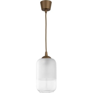 Brilagi - LED luster na kabelu RETRO GLASS 1xE27/60W/230V Ø 14 cm, smeđa/bijela