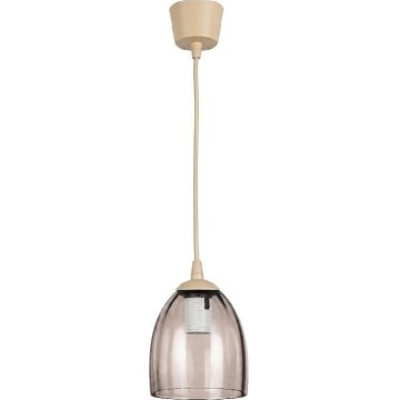 Brilagi - LED luster na kabelu RETRO GLASS 1xE27/60W/230V Ø 17 cm bež/dimljeno-bež