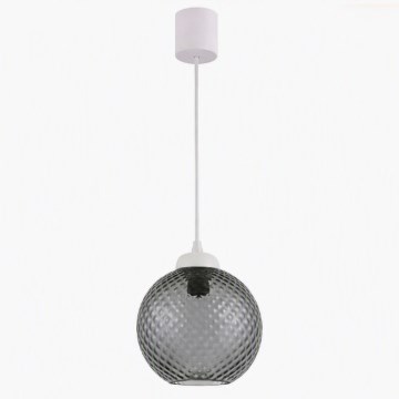 Brilagi - LED luster na kabelu RETRO GLASS 1xE27/60W/230V Ø 18 cm bijela/dimno-siva