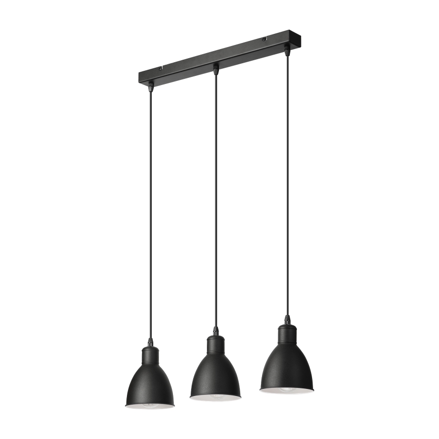 Brilagi - LED luster na kabelu RIDDY 3xE27/60W/230V crna