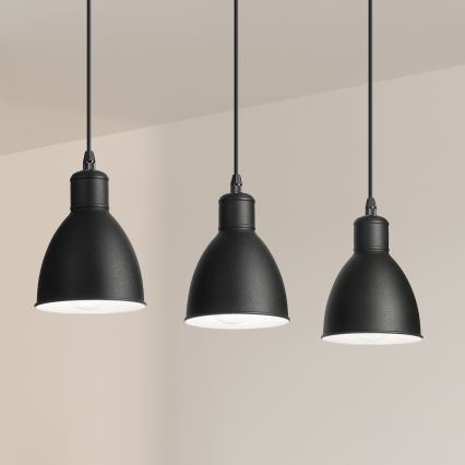 Brilagi - LED luster na kabelu RIDDY 3xE27/60W/230V crna