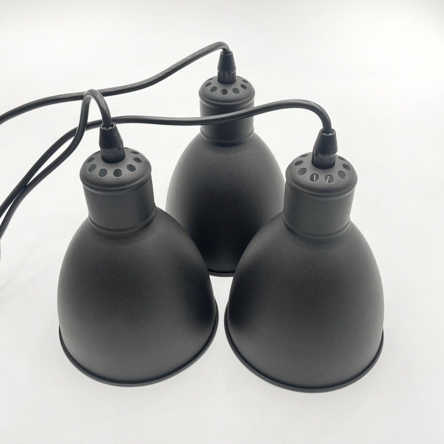 Brilagi - LED luster na kabelu RIDDY 3xE27/60W/230V crna
