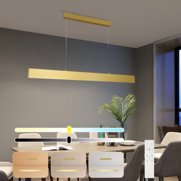 Brilagi - LED luster na kabelu SLIMLINE s mogućnošću prigušivanja LED/40W/230V 3000-6000K zlatni + daljinski upravljač