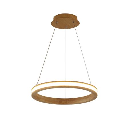 Brilagi - LED luster na kabelu UMEA WOOD LED/30W/230V Ø 40 cm kaučukovo drvo