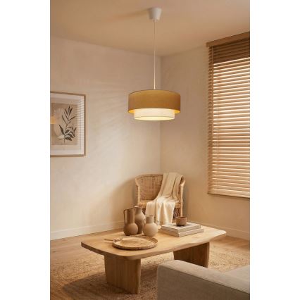 Brilagi - LED luster na kablu BOHO ECO 1xE27/10W/230V Ø 40 cm bež/krém