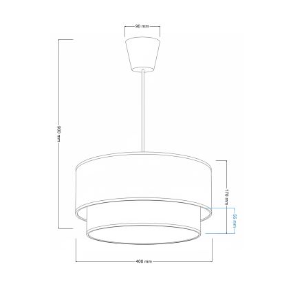 Brilagi - LED luster na kablu BOHO ECO 1xE27/10W/230V Ø 40 cm bež/krém