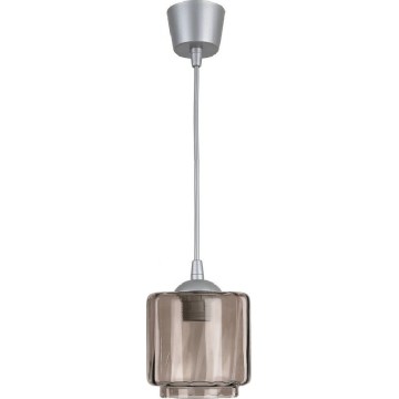 Brilagi - LED luster na kablu RETRO GLASS 1xE27/60W/230V promjer 15 cm srebrna/dimno bež