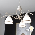 Brilagi - LED luster na lancu ANTICO 3xE27/60W/230V 3000K bijela patina