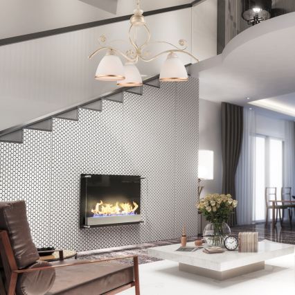 Brilagi - LED luster na lancu ANTICO 3xE27/60W/230V 3000K bijela patina