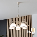Brilagi - LED luster na lancu ANTICO 5xE27/60W/230V 3000K bijela patina