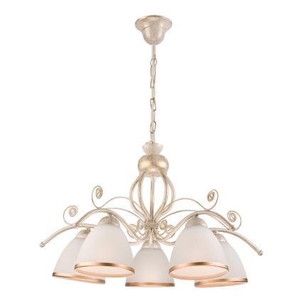 Brilagi - LED luster na lancu ANTICO 5xE27/60W/230V 3000K bijela patina