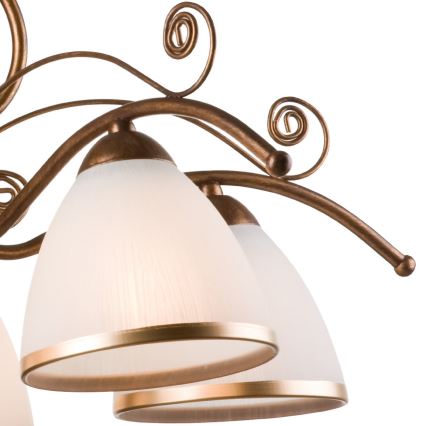 Brilagi - LED Luster na lancu ANTICO 5xE27/60W/230V bronca patina