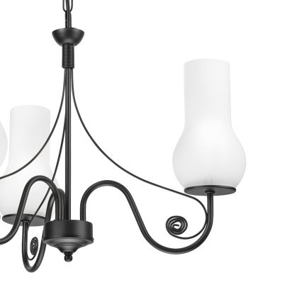 Brilagi - LED Luster na lancu COTTAGE 3xE14/40W/230V crna/bijela