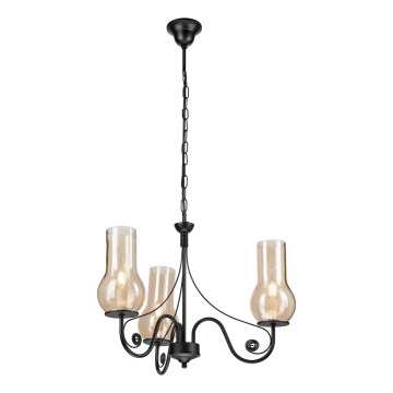 Brilagi - LED Luster na lancu COTTAGE 3xE14/40W/230V crna/smeđa