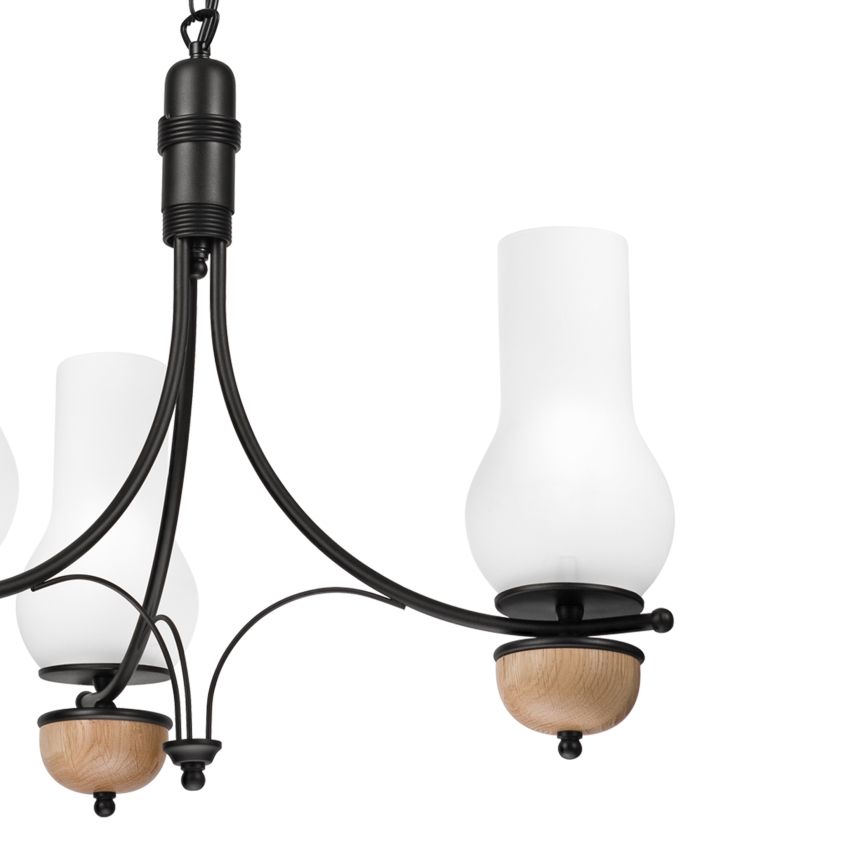 Brilagi - LED luster na lancu COTTAGE 3xE14/40W/230V hrast/crna/bijela