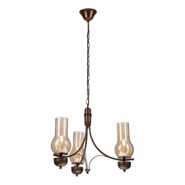 Brilagi - LED Luster na lancu COTTAGE 3xE14/40W/230V hrast/smeđa