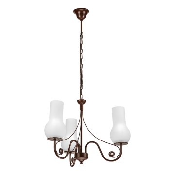 Brilagi - LED Luster na lancu COTTAGE 3xE14/40W/230V smeđa/bijela