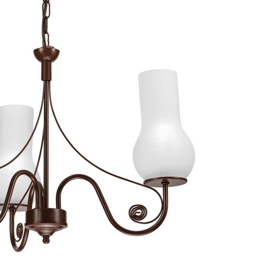 Brilagi - LED Luster na lancu COTTAGE 3xE14/40W/230V smeđa/bijela