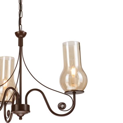 Brilagi - LED Luster na lancu COTTAGE 3xE14/40W/230V smeđa