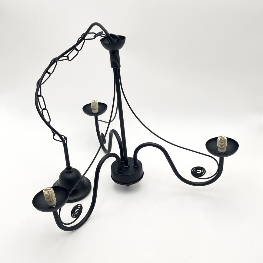 Brilagi - LED Luster na lancu COTTAGE 3xG9/40W/230V crna/bijela