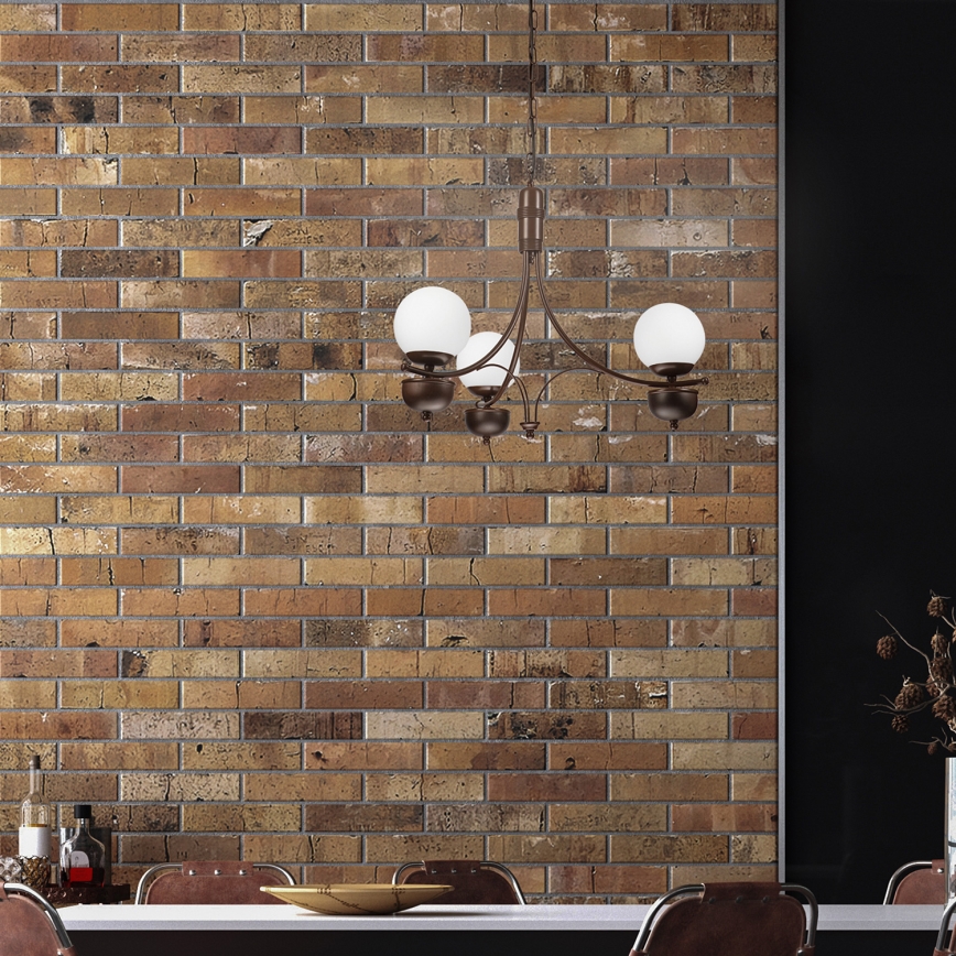 Brilagi - LED Luster na lancu COTTAGE 3xG9/40W/230V hrast/bijela