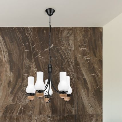 Brilagi - LED Luster na lancu COTTAGE 5xE14/40W/230V bukva/bijela