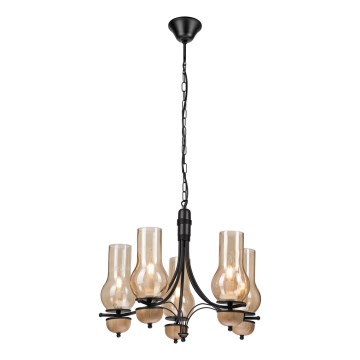 Brilagi - LED Luster na lancu COTTAGE 5xE14/40W/230V bukva/smeđa
