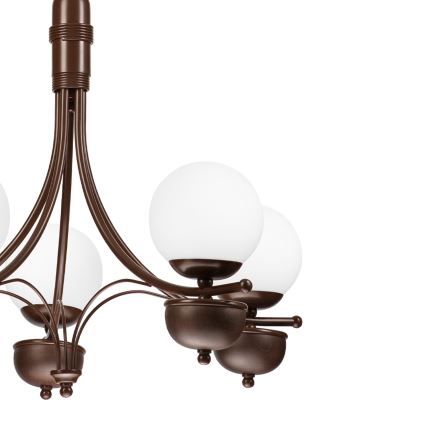 Brilagi - LED Luster na lancu COTTAGE 5xG9/40W/230V hrast/bijela