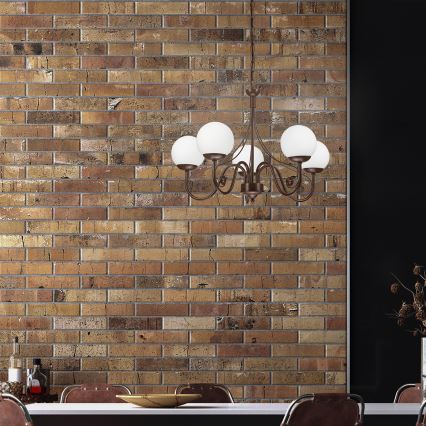 Brilagi - LED Luster na lancu COTTAGE 5xG9/40W/230V smeđa/bijela