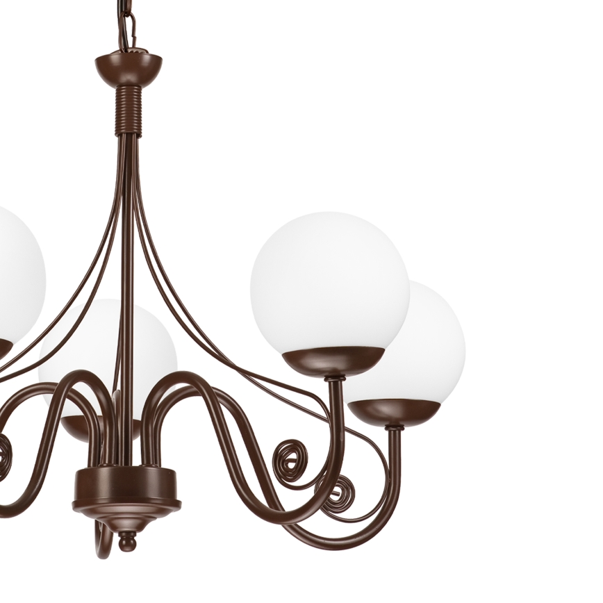 Brilagi - LED Luster na lancu COTTAGE 5xG9/40W/230V smeđa/bijela