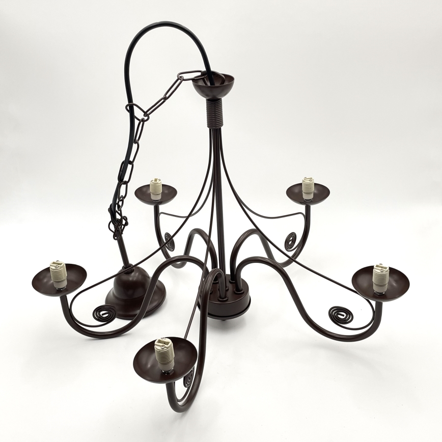 Brilagi - LED Luster na lancu COTTAGE 5xG9/40W/230V smeđa/bijela