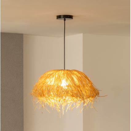 Brilagi - LED luster na lanku CERIA BOHO 1xE27/40W/230V Ø 40 cm rafija