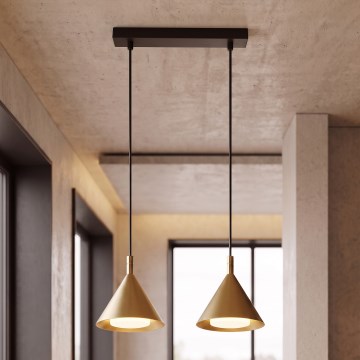 BRILAGI - LED Luster na lanku CONE DOUBLE 2xGX53/15W/230V zlatna