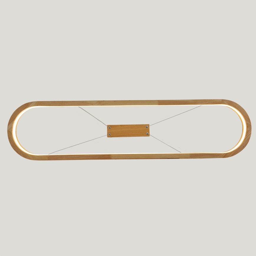 Brilagi - LED luster na lanku UMEA WOOD, LED 40W/230V, 90x22 cm, od kaučukovog drveta