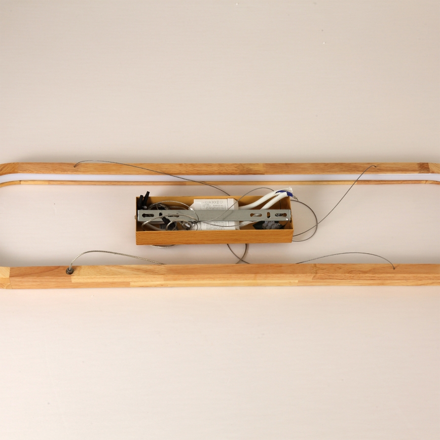 Brilagi - LED luster na lanku UMEA WOOD, LED 40W/230V, 90x22 cm, od kaučukovog drveta