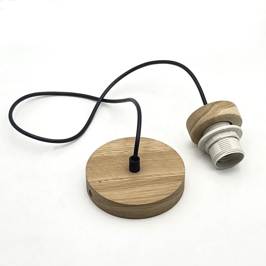 Brilagi - LED Luster na sajli ANTHONY 1xE27/60W/230V hrast/crna