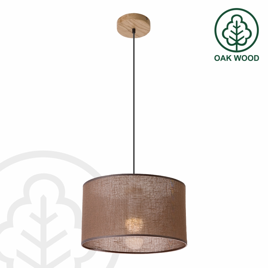 Brilagi - LED Luster na sajli ANTHONY 1xE27/60W/230V hrast/smeđa